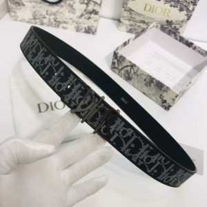 Dior 35mm Oblique Galaxy Logo DIOR black Belts 12