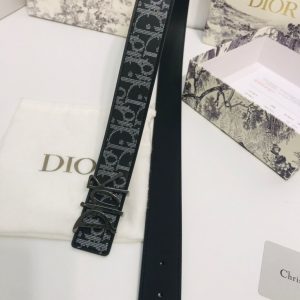 Dior 35mm Oblique Galaxy Logo DIOR black Belts 14