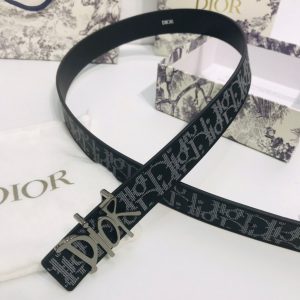 Dior 35mm Oblique Galaxy Logo DIOR black Belts 15