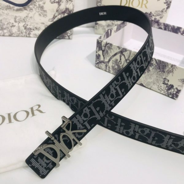 Dior 35mm Oblique Galaxy Logo DIOR black Belts 1