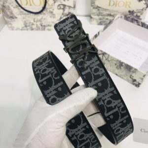 Dior 35mm Oblique Galaxy Logo DIOR black Belts 16