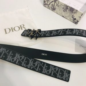 Dior 35mm Oblique Galaxy Logo DIOR black Belts 17