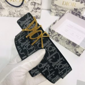 Dior 35mm Oblique Galaxy Logo DIOR gold Belts 13