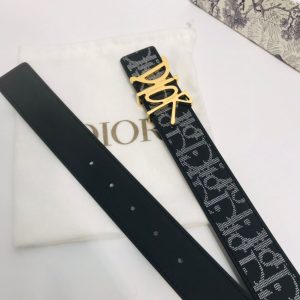 Dior 35mm Oblique Galaxy Logo DIOR gold Belts 15