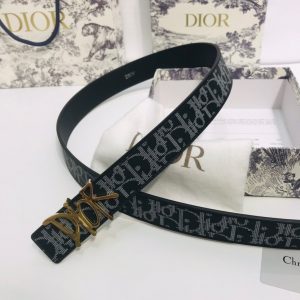 Dior 35mm Oblique Galaxy Logo DIOR gold Belts 16