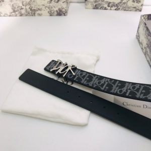 Dior 35mm Oblique Galaxy Logo DIOR silver Belts 13