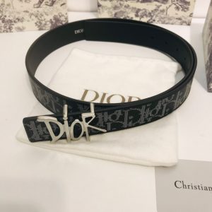 Dior 35mm Oblique Galaxy Logo DIOR silver Belts 17