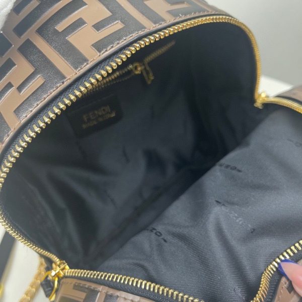 FENDI BACKPACK MINI Brown leather FF backpack 8