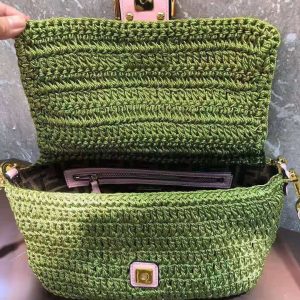 FENDI BAGUETTE cotton crochet bag 11