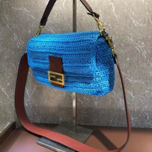 FENDI BAGUETTE cotton crochet bag 11