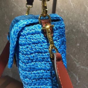 FENDI BAGUETTE cotton crochet bag 13