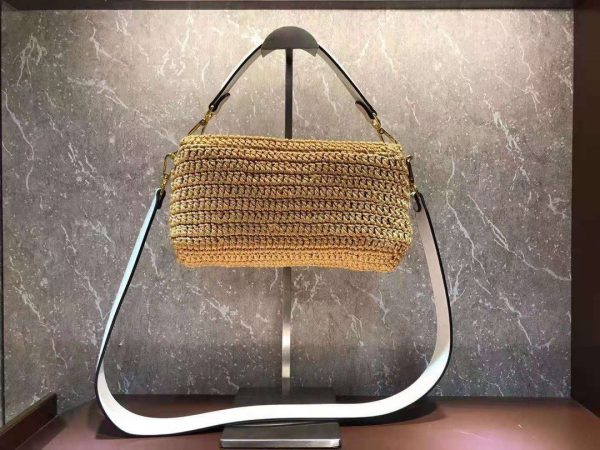 FENDI BAGUETTE cotton crochet bag 7
