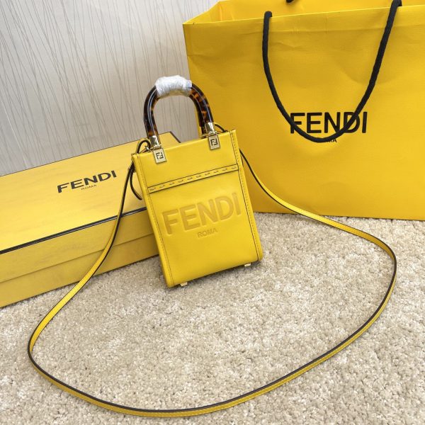 FENDI Mini Sunshine Shopper Bag leather mini-bag 1