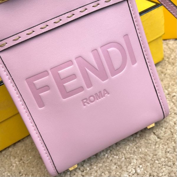 FENDI Mini Sunshine Shopper Bag leather mini-bag 10