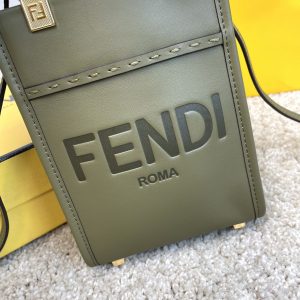 FENDI Mini Sunshine Shopper Bag leather mini-bag 12