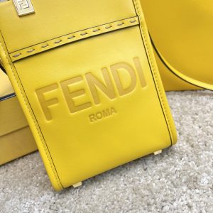 FENDI Mini Sunshine Shopper Bag leather mini-bag 13