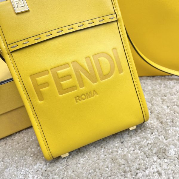 FENDI Mini Sunshine Shopper Bag leather mini-bag 4