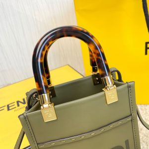 FENDI Mini Sunshine Shopper Bag leather mini-bag 13