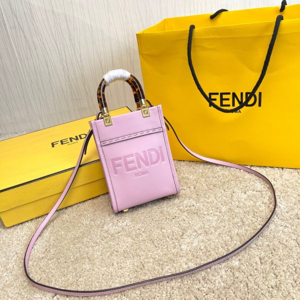 FENDI Mini Sunshine Shopper Bag leather mini-bag 1