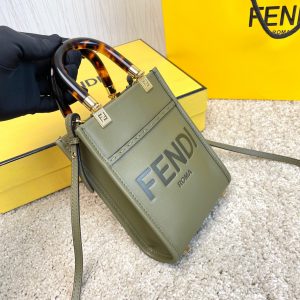 FENDI Mini Sunshine Shopper Bag leather mini-bag 14