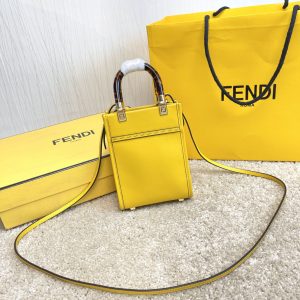 FENDI Mini Sunshine Shopper Bag leather mini-bag 15