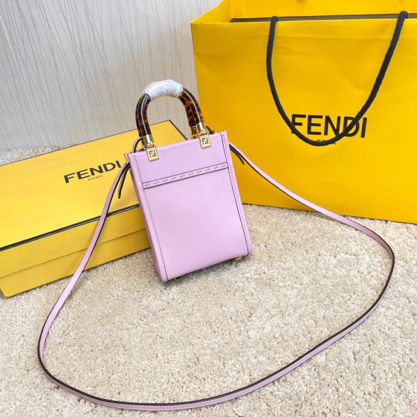 FENDI Mini Sunshine Shopper Bag leather mini-bag 6