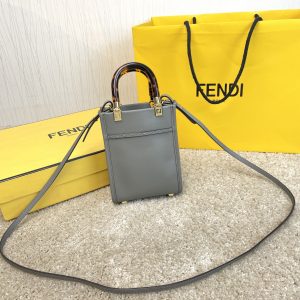 FENDI Mini Sunshine Shopper Bag leather mini-bag 16