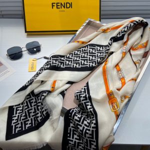 FENDI Silk and cashmere scarf 8