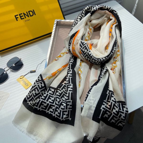FENDI Silk and cashmere scarf 1