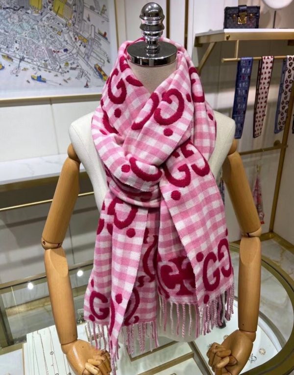 GUCCI GG jacquard wool scarf 2