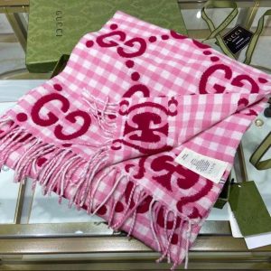 GUCCI GG jacquard wool scarf 8