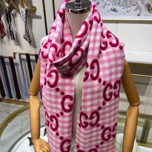 GUCCI GG jacquard wool scarf 9