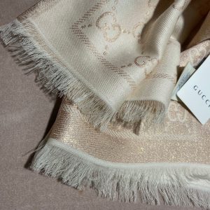 GUCCI GG wool jacquard scarf 10