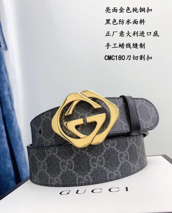 Gucci Purchasing Goods Level 93B260 gold square Belts 8