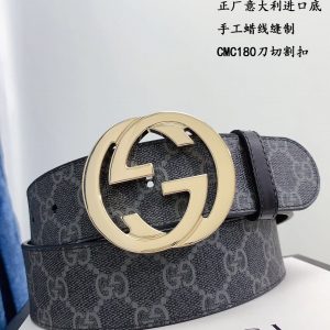 Gucci Purchasing Goods Level Genuine 93B260 gold Belts 17