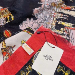 HERMES CASHMERE LONG SCARF 7