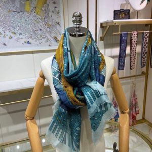 HERMES Masan & Masan long scarf 10