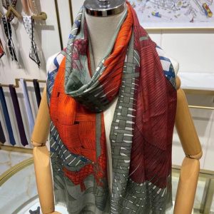 HERMES Masan & Masan long scarf 11
