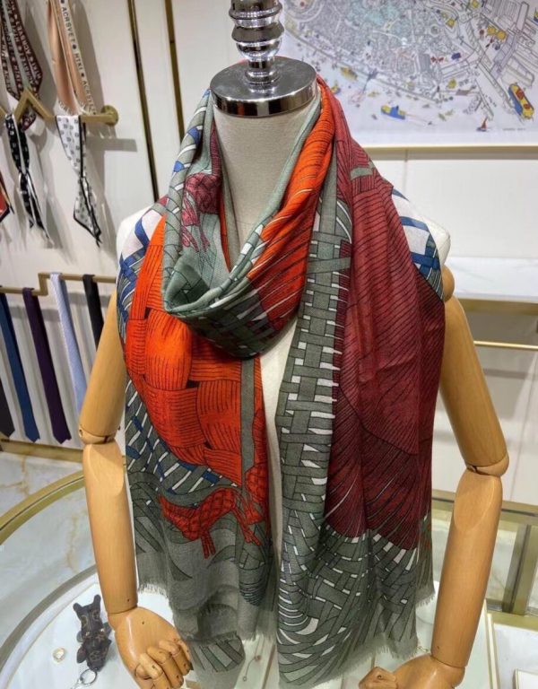 HERMES Masan & Masan long scarf 6