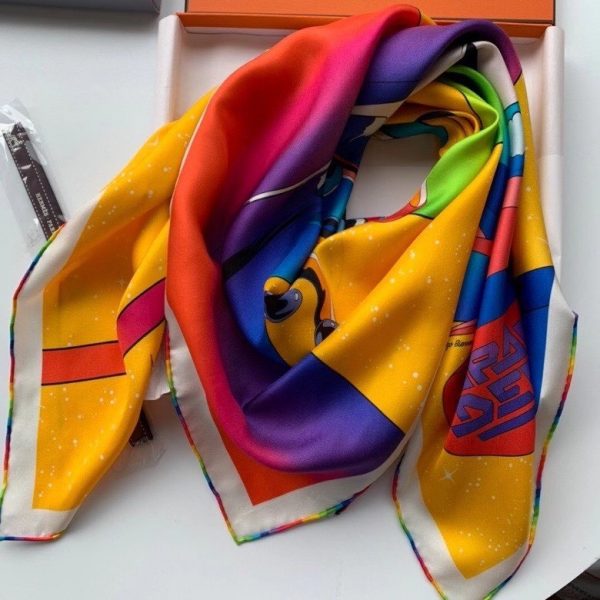 HERMES SPACCE DERBY SCARF 90 5