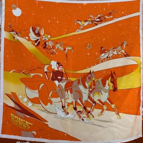 HERMES SPACCE DERBY SCARF 90 1