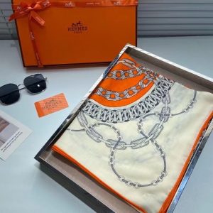 HERMES TWIL CASHMERE SQUARE SCARF 6