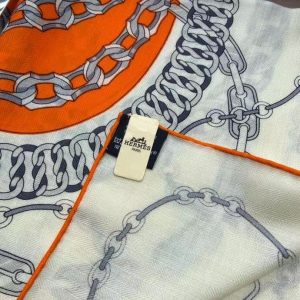 HERMES TWIL CASHMERE SQUARE SCARF 8