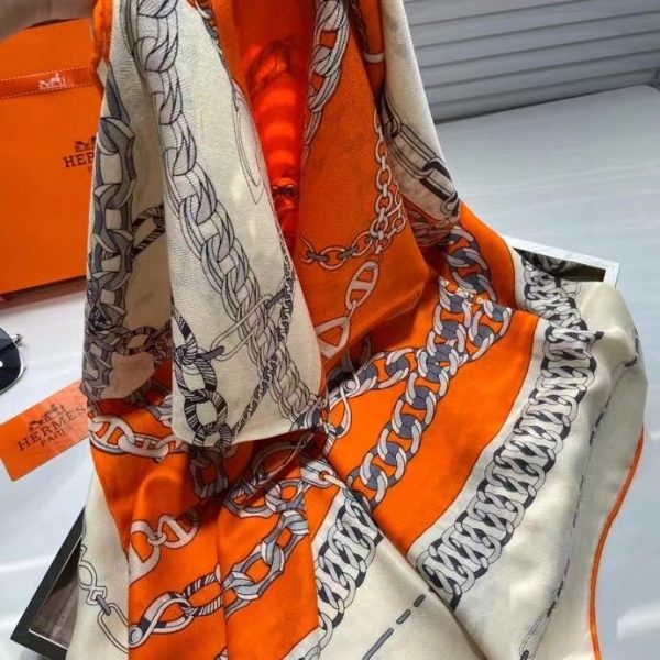 HERMES TWIL CASHMERE SQUARE SCARF 5