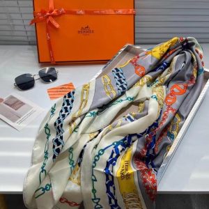 HERMES TWIL CASHMERE SQUARE SCARF 9