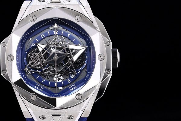 HUBLOT Big Bang Sang Bleu II blue silver Watch 8