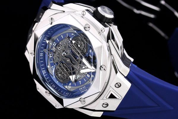 HUBLOT Big Bang Sang Bleu II blue silver Watch 9