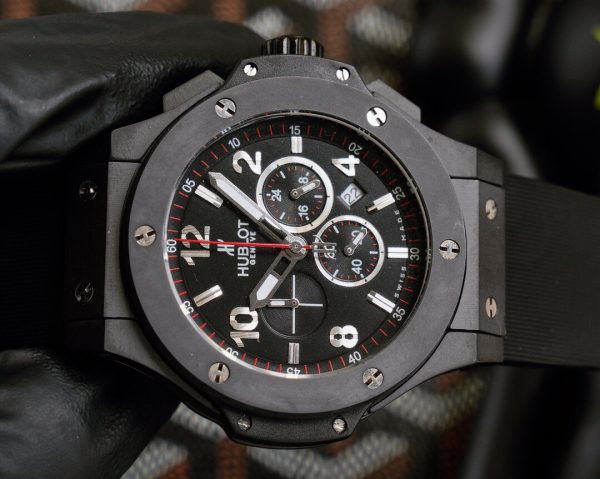 HUBLOT Bigbang crystal scratch-resistant mirror black Watch 9