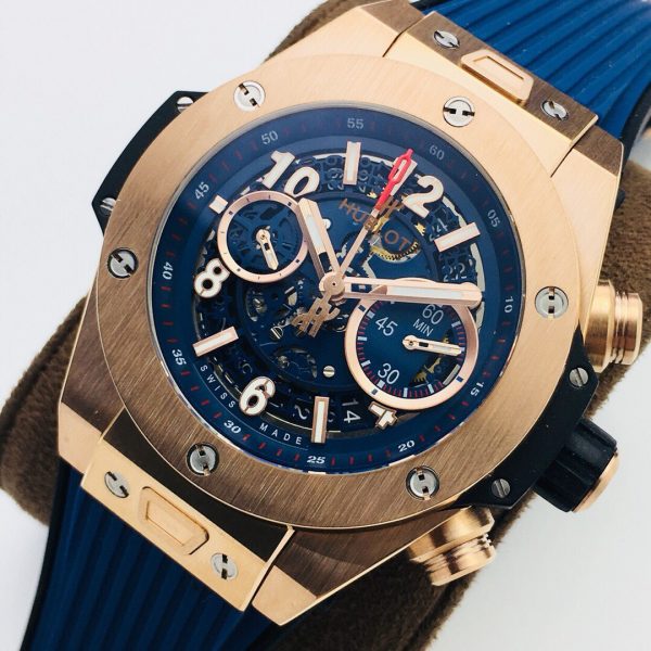 HUBLOT HB Factory HUB1241Unico blue gold Watch 9