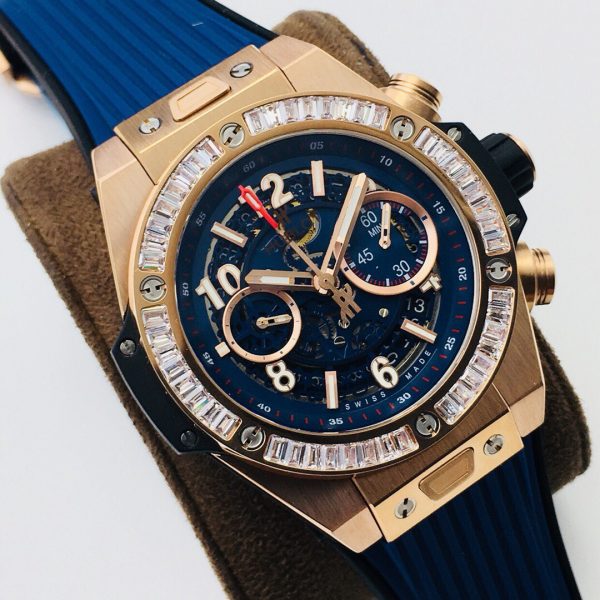 HUBLOT HB Factory HUB1241Unico blue gold jewelry Watch 1